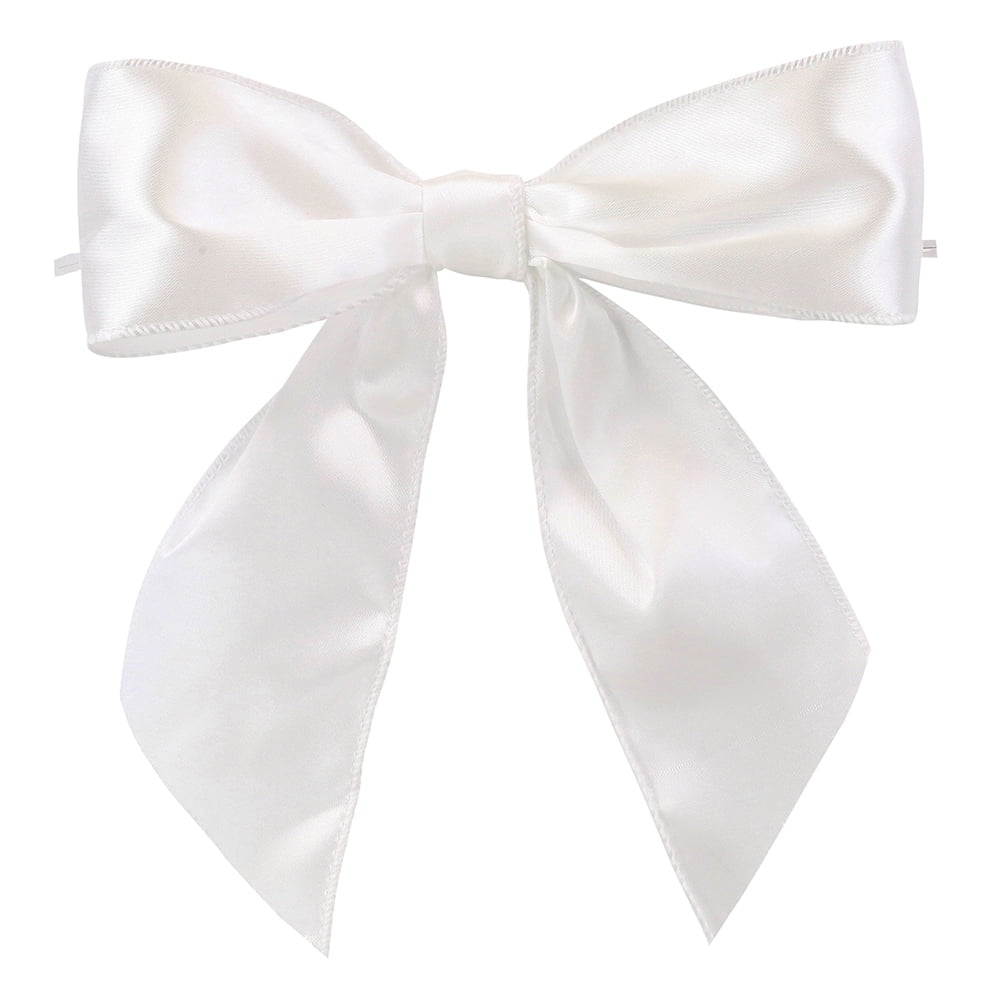 JAM Paper Medium Wired Satin Bow, 8in x 6in, White, 50/Pack - Walmart.com