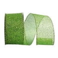 thumbnail image 1 of JAM Paper Mesh Christmas Emerald Green Polyester Ribbon, 10yd x 2.5in, 1/Pack, 1 of 4