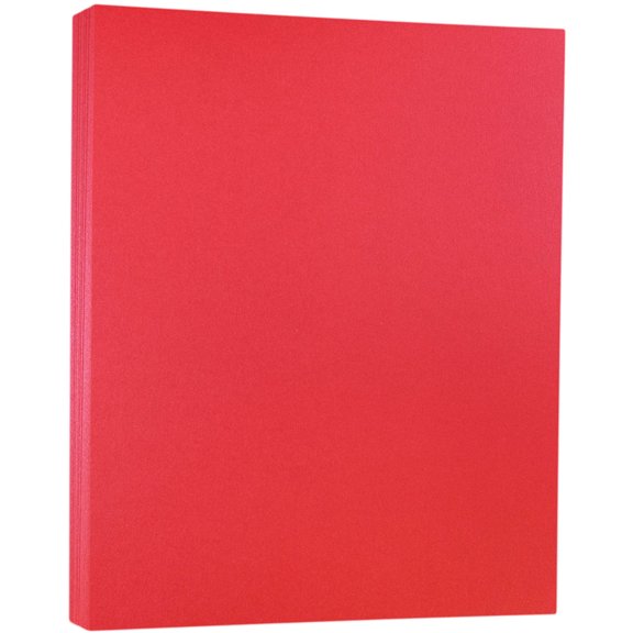 JAM Paper Metallic Paper, 8.5x11, 32lb Jupiter Red, 100 per Pack