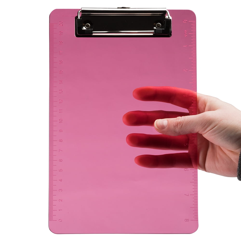 JAM Paper Mini Pink Plastic Clipboards with Metal Clip, 6 x 9, 2/Pack
