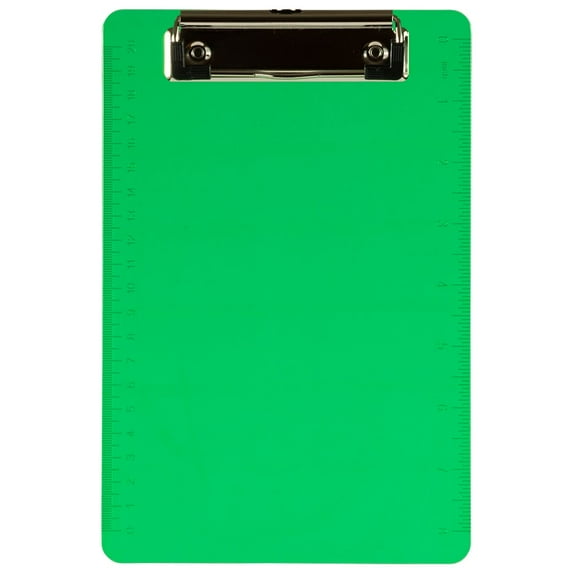 JAM Paper Mini Plastic Clipboards, 6 x 9, Green, 1 Pack