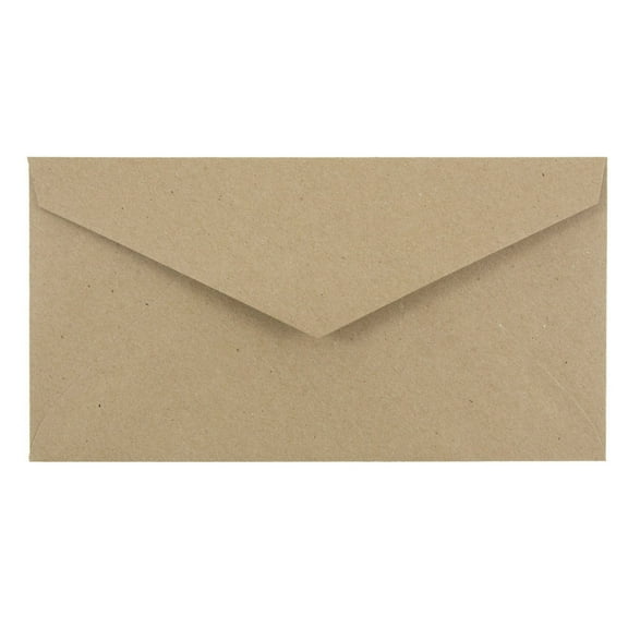 JAM Paper Monarch Envelopes, 3 7/8 x 7 1/2, Brown Kraft, 50 per Pack