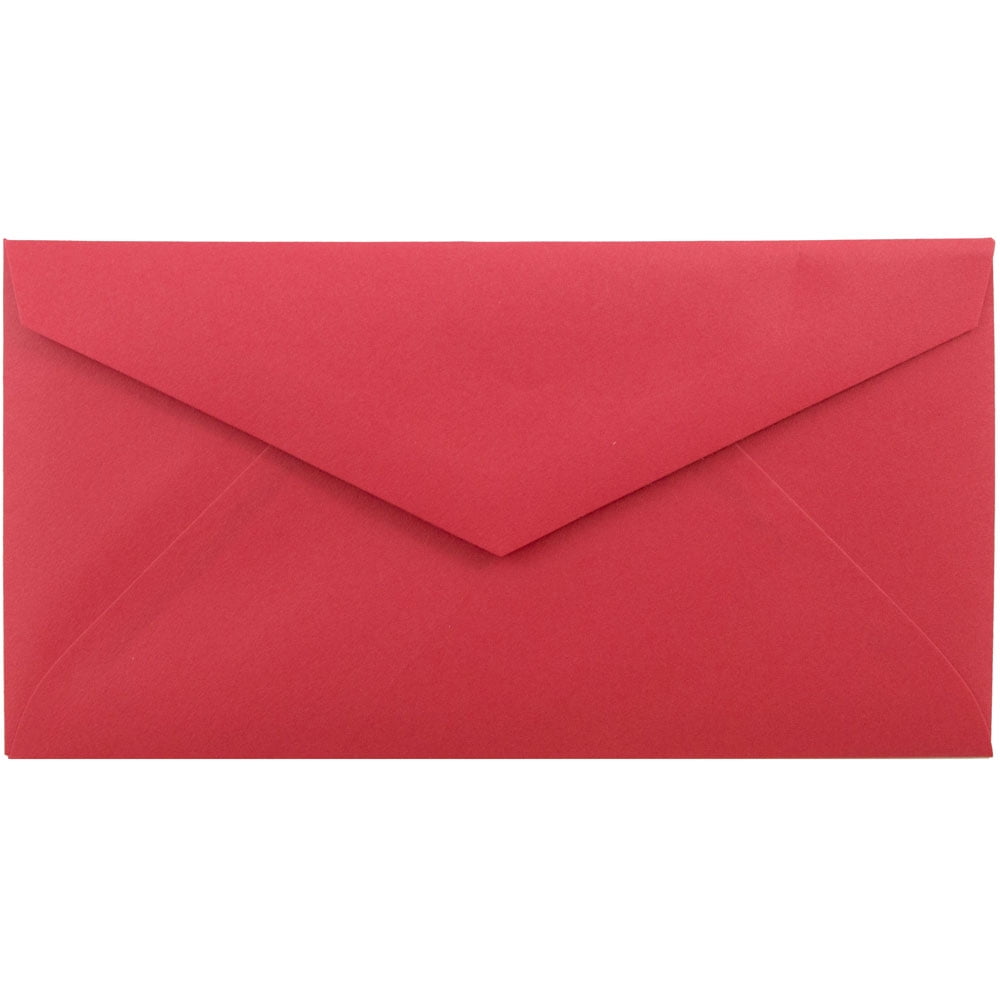 JAM Paper Monarch Envelopes, 3 7/8 x 7 1/2, Red, 25 per Pack