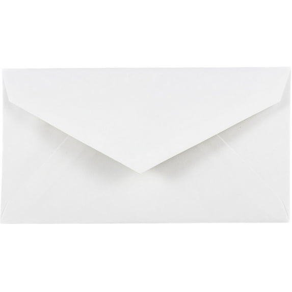 JAM Paper Monarch Envelopes, 3 7/8 x 7 1/2, White, 50/Pack