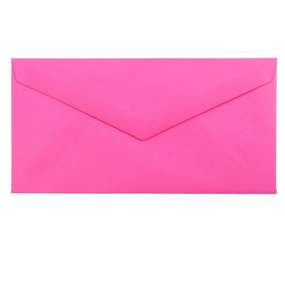 JAM Paper Monarch Envelopes, 3.9x7.5, Fuchsia, 50/Pack
