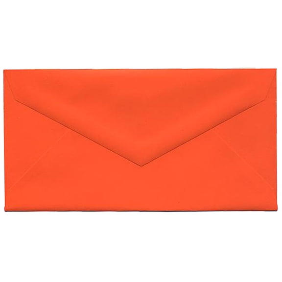 JAM Paper Monarch Envelopes, 3.9x7.5, Orange, 25/Pack