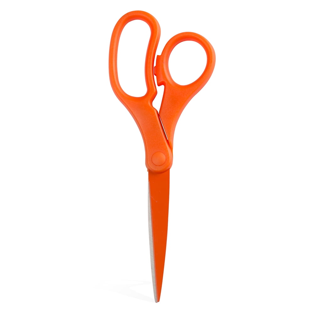 JAM Paper Multi Purpose Precision Scissors, Orange, 8 inch, 1/Pack ...