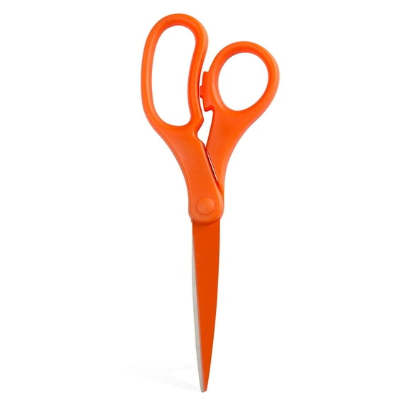 JAM Paper Multi Purpose Precision Scissors, Orange, 8 inch, 1/Pack