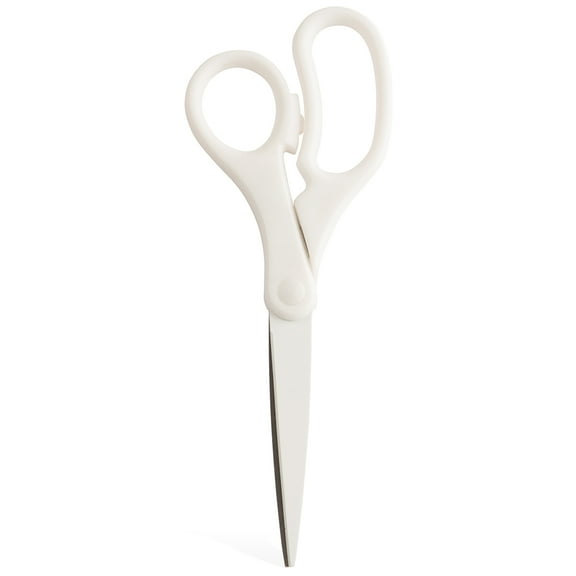 JAM Paper Multi-Purpose Precision Scissors, White, 8 Inch, 1/Pack