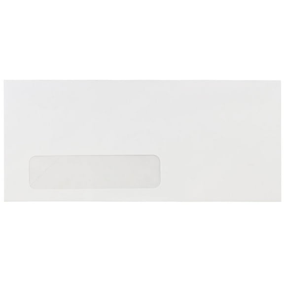 JAM Paper No. 10 Business Commercial Window Envelopes, 4 1/8 x 9 1/2, White, Bulk 250/Box