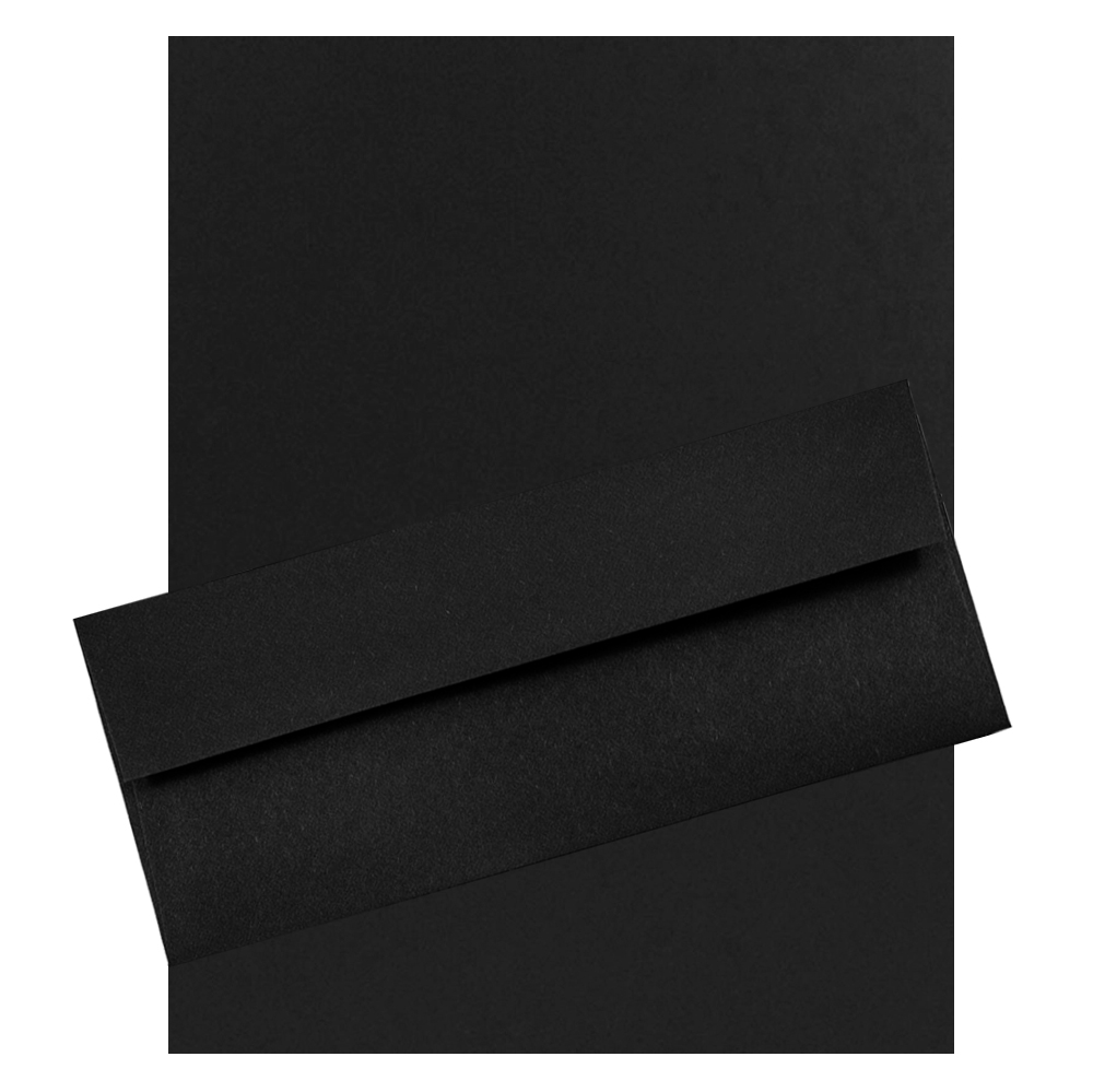 JAM Paper No. 10 Business Stationery Set, 4 1/8 x 9 1/2, Black Linen, 50/Pack