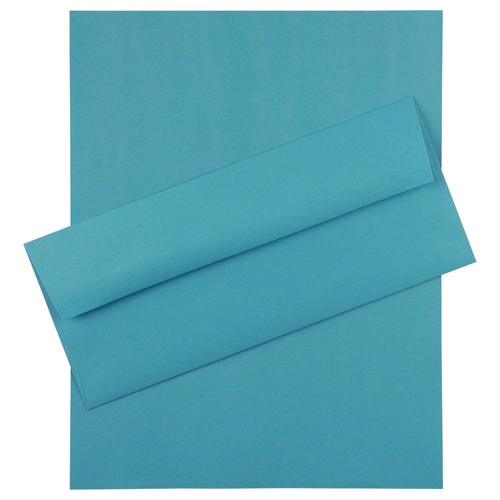 jam-paper-no-10-business-stationery-set-4-1-8-x-9-1-2-blue-100-pack