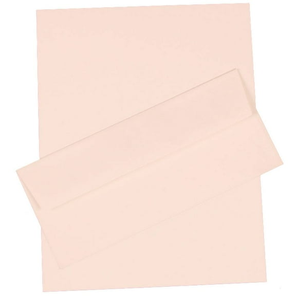 JAM Paper No. 10 Business Stationery Set, 4 1/8 x 9 1/2, Bright White Wove, 100/Pack
