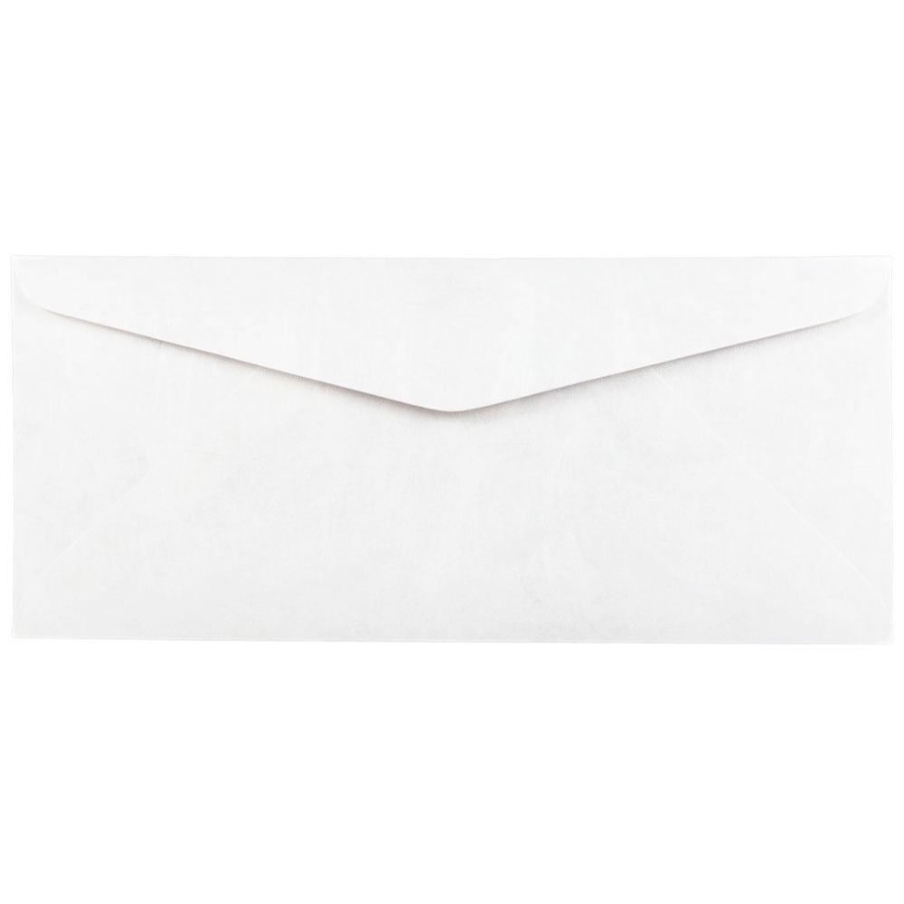 JAM Paper No. 10 Business Tyvek Tear-Proof Envelopes, 4 1/8 x 9 1/2, White, 50/Pack