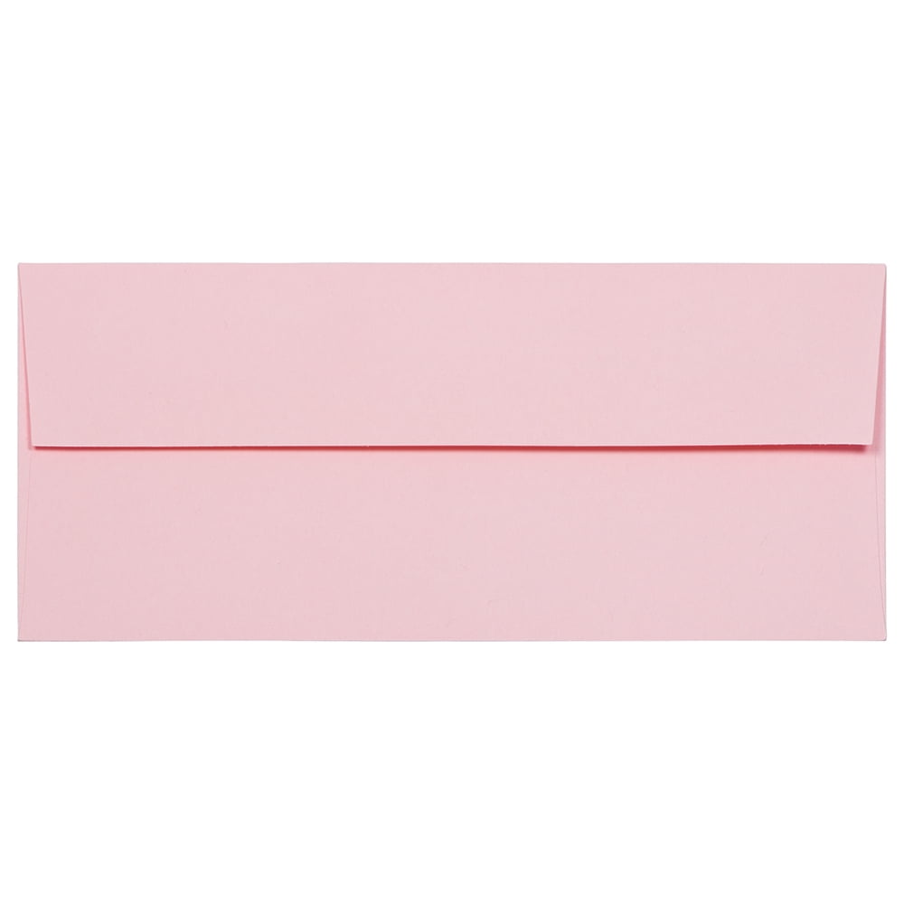 JAM PAPER & ENVELOPE JAM Paper No. 10 Envelopes, 4 1/8 x 9 1/2, Baby Pink, 25/Pack