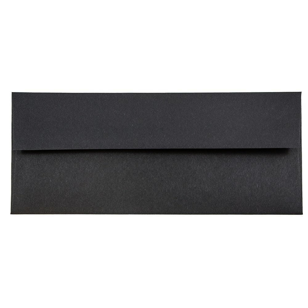 JAM Paper No. 10 Envelopes, 4 1/8 x 9 1/2, Black Linen, 1000/Carton