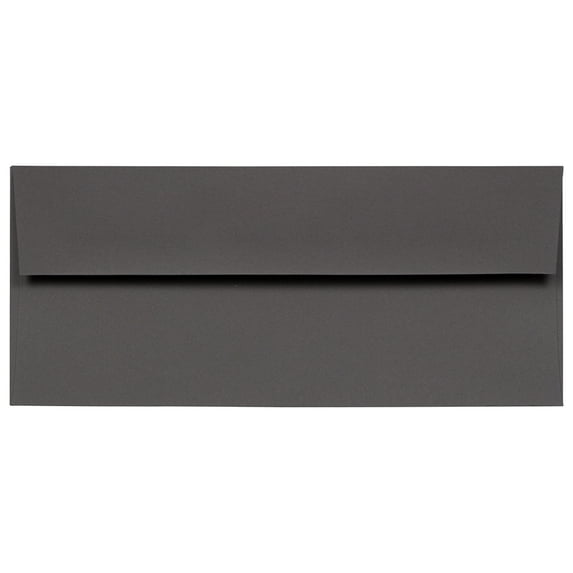 JAM Paper No. 10 Envelopes, 4 1/8 x 9 1/2, Dark Grey, 25 Per Pack