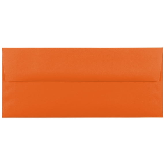 JAM Paper No. 10 Envelopes, 4 1/8 x 9 1/2, Orange, 1000/Carton