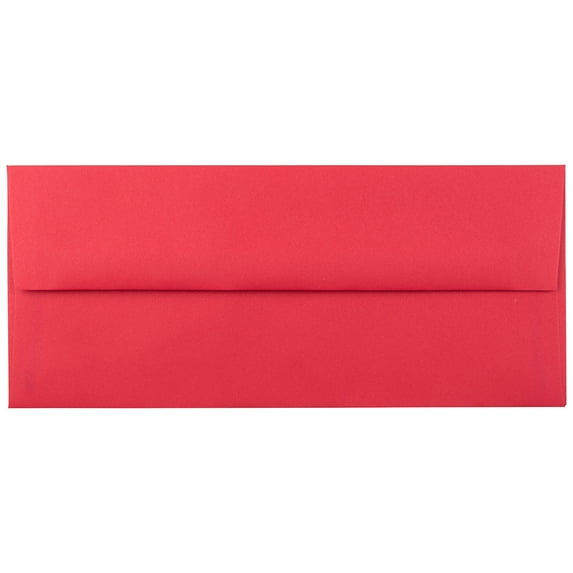 JAM Paper No. 10 Envelopes, 4 1/8 x 9 1/2, Red, 1000/Carton