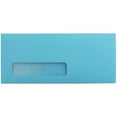thumbnail image 1 of JAM Paper No. 10 Window Envelopes, 4 1/8 x 9 1/2, Blue, 500/Box, 1 of 3
