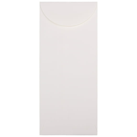 JAM Paper No. 11 Policy Business Strathmore Envelopes, 4 1/2 x 10 3/8, Bright White Wove, 50/Pack