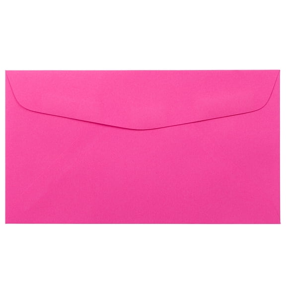 JAM Paper No. 6 3/4 Envelopes, 3 5/8 x 6 1/2, Fuchsia Pink, 100/Pack