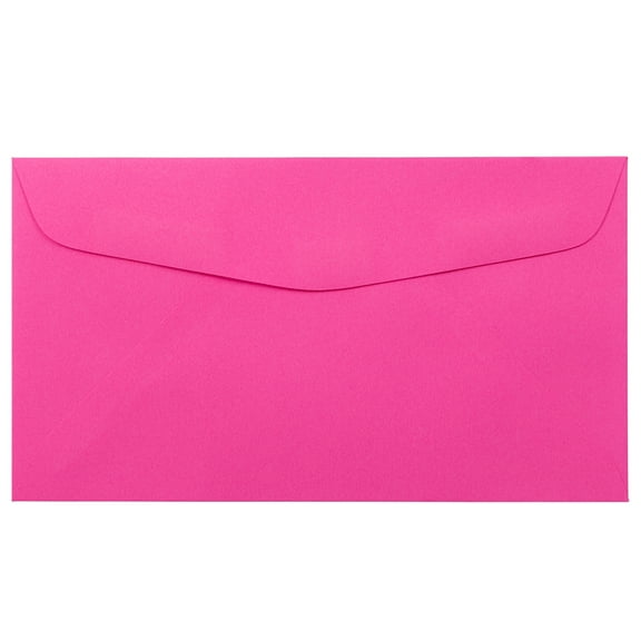 JAM Paper No. 6 3/4 Envelopes, 3 5/8 x 6 1/2, Fuchsia Pink, 25/Pack
