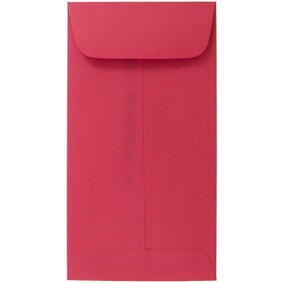 JAM Paper No. 7 Coin Envelopes, 3 1/2 x 6 1/2, Red, 1000/Carton