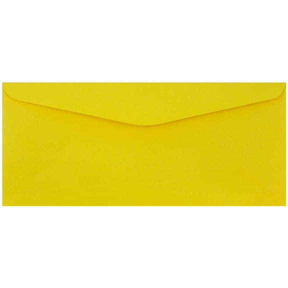 JAM Paper No. 9 Envelopes, 3 7/8 x 8 7/8, Yellow, 50/Pack