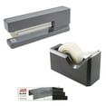 thumbnail image 1 of JAM Paper Office & Desk Set, 3/Pack, 1 Grey Stapler, 1 Black Staples & 1 Grey Tape Dispenser, 1 of 5