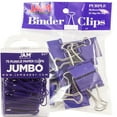 thumbnail image 1 of JAM Paper Office Desk Supply Set, Purple, 1 Jumbo Paper Clips & 1 Medium Binder Clips, 2 Pack, 1 of 3