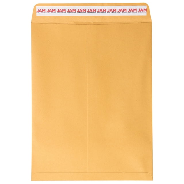 JAM Paper Open End Catalog Envelopes, 10 x 13, Brown Kraft Manila, 50