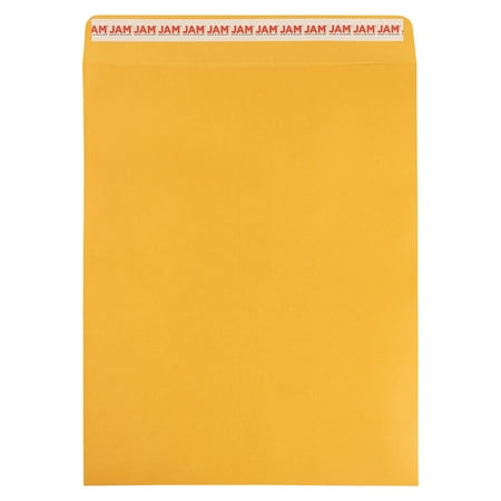 JAM Paper Open End Catalog Envelopes, 11 1/2 x 14 1/2, Brown Kraft Manila, 50 per Pack