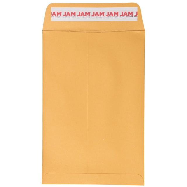 JAM Paper Open End Catalog Envelopes, 6 x 9, Brown Medium Kraft Manila