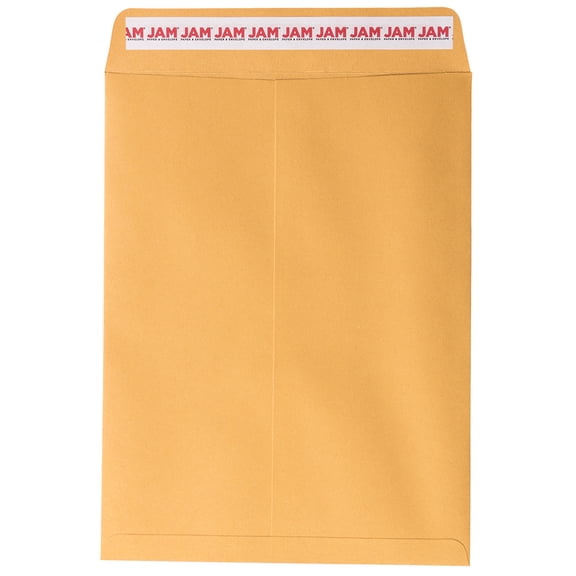 JAM Paper Open End Catalog Envelopes, 9 x 12, Brown Kraft Manila, 250 Per Box