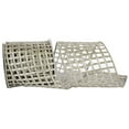 thumbnail image 1 of JAM Paper Open Mesh Deluxe Metallic Wired Edge Ribbon, Platinum Gold, 4in x 5yd, 1/Pack, 1 of 1