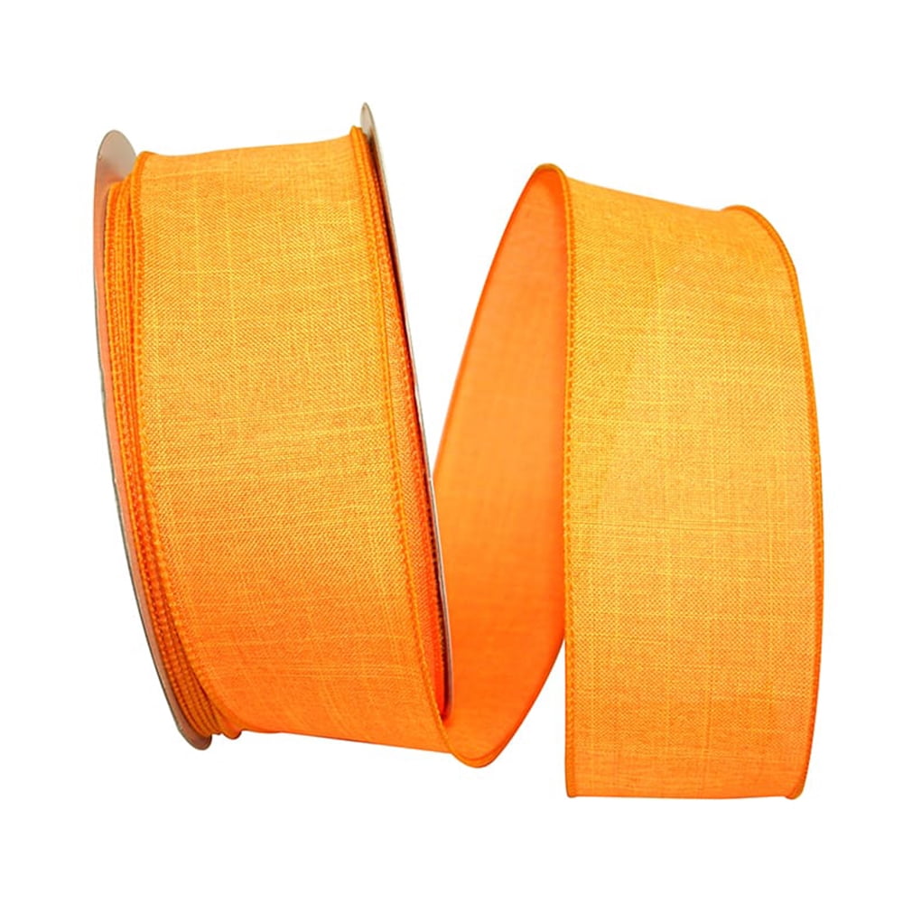 JAM Paper Orange, Linen, 2.5 in x 10 yd, 1/Pack