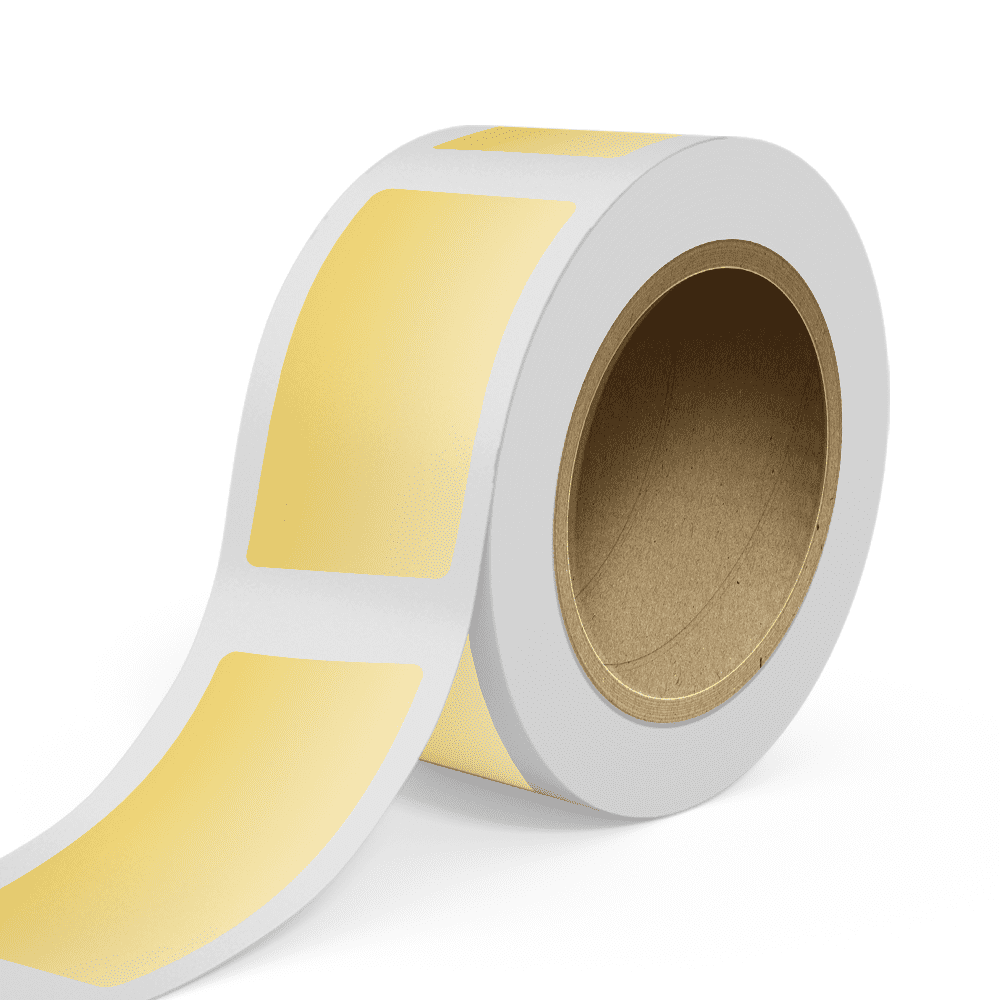JAM Paper Outdoor Weatherproof Labels, Rectangle, 2 x 4, Gold, 125 Labels/Roll