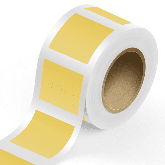 JAM Paper Outdoor Weatherproof Labels, Square, 4 x 4, Gold, 125 Labels/Roll