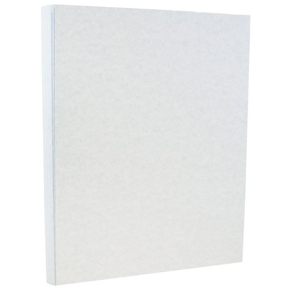 JAM Paper Parchment Cardstock, 8 1/2 x 11, 50 per Pack, 65lb Blue Recycled