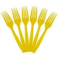 thumbnail image 1 of JAM Paper Party Supply Plastic Forks, Yellow, 100/Pack, 1 of 4
