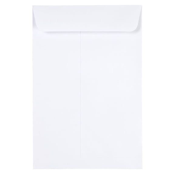 JAM Paper Peel & Seal Closure Open End Catalog Envelope, White, 5.5 x 7.5 in, 100 per Pack