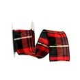 thumbnail image 1 of JAM Paper Plaid Christmas Multi-color Polyester Ribbon, 10yd x 2.5in, 1/Pack, 1 of 5