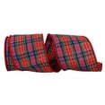 thumbnail image 1 of JAM Paper Plaid Christmas Multi-color Polyester Ribbon, 10yd x 4in, 1/Pack, 1 of 5