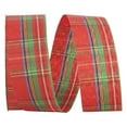 thumbnail image 1 of JAM Paper Plaid Christmas Multi-color Polyester Ribbon, 25yd x 1.37in, 1/Pack, 1 of 5