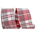 thumbnail image 1 of JAM Paper Plaid Frosted Christmas Multi-color Polyester Ribbon, 10yd x 2.5in, 1/Pack, 1 of 5