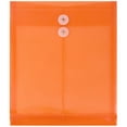 thumbnail image 1 of JAM Paper Plastic 2 Divider Envelopes with Button & String Tie Closure, Letter, 12 3/4" x 1 1/2" x 10 1/2", Bright Orange, 1008/pack, 1 of 4
