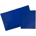 thumbnail image 1 of JAM Paper Plastic 2 Pocket POP Folders, Blue, Sold Individually, 1 of 4