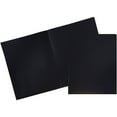 thumbnail image 1 of JAM Paper Plastic 2 Pocket POP Folders, School Folders, Black, Bulk 48/Pack, 1 of 5