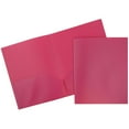 thumbnail image 1 of JAM Paper Plastic 2 Pocket School POP Folders, Fuchsia Hot Pink, Bulk 96/pack, 1 of 5